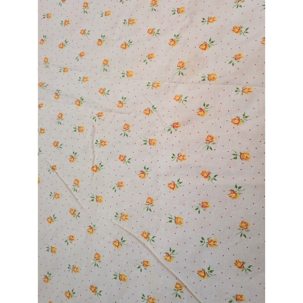 Handmade Vintage Yellow Roses zipper Duvet Cottagecore Full  82 x 74